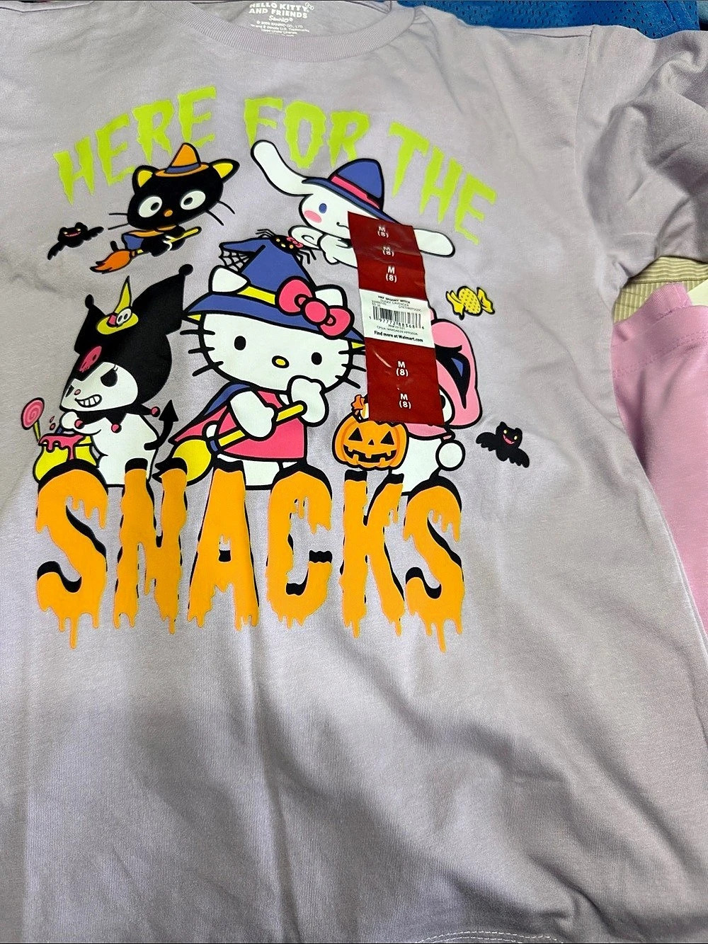 Hello Kitty Halloween Graphic Tee Girls Medium NWT
